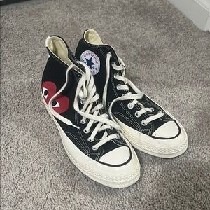 Converse x CDG Play Black High-Top Sneakers